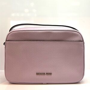 Michael Kors Jet Set Small Leather Camera Crossbody Bag - Light Quartz